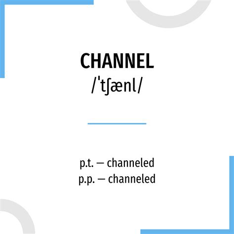 chanel 意味|channel verb meaning.